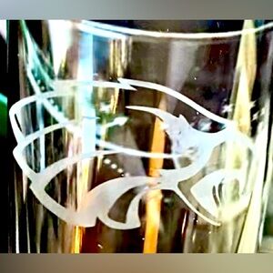 Etched Eagles Pint Glass
